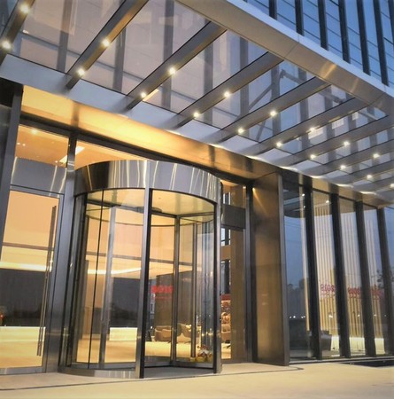 不锈钢有框旋转门 全自动感应门